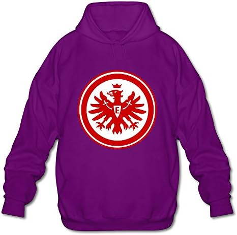 Men's Eintracht Frankfurt Logo 100% Cotton Hoodies Sweatshirt Purple Size L Comfortable By Rahk