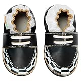 Momo Baby Infant/Toddler Checker Loafer Soft Sole Leather Shoes