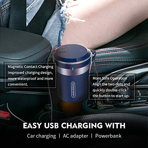 Portable Blender,AUZKIN Cordless Mini Personal Blender Small Smoothie