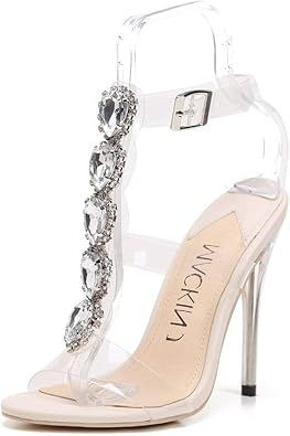 clear heels open toe