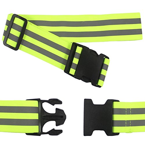 YUNYILAN Reflective Elastic Belt or Sash, Military Heritage Style Glow Belt, Running Walking Motorcycling and Outdoor Sports Safety Glow Belt，Adjustable - Thumbnail 2