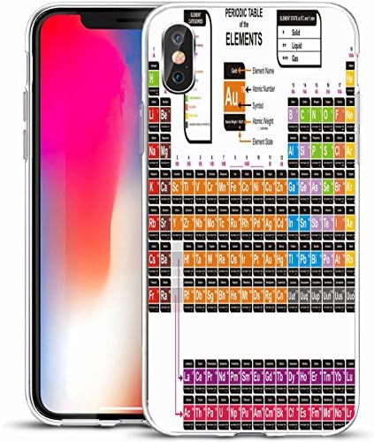 VivYES Protective Phone Case Design for iPhone X/XS 5.8",Hydrogen Periodic Table Chemical Name Atomic Pressure Number Weight Also Categories Amp State Design,Anti-Scratch Soft Rubber Gel/TPU