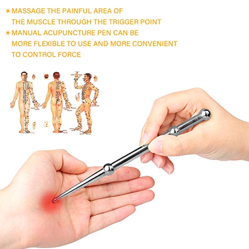 SOKISS Acupuncture Pen, Stainless Steel Deep Tissue Massage Tool-Manual Acupuncture Pen-Trigger Point Massage Pain… - Image 4