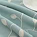 Tina Cotton Linen Tablecloth Leaf Embroidered Table Cover for Dinner Kitchen Blue, 36