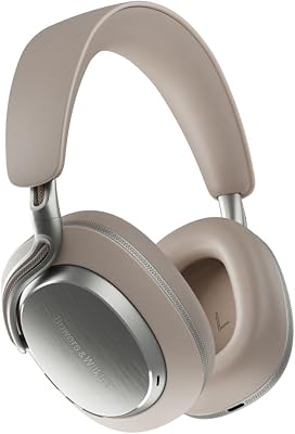 Px8 S2 Noise Cancelling Wireless Headphones with Bluetooth Audio, & Quick Charge, 30 Hours of High-Resolution Playback and Built-in Microphone – Warm Stone
