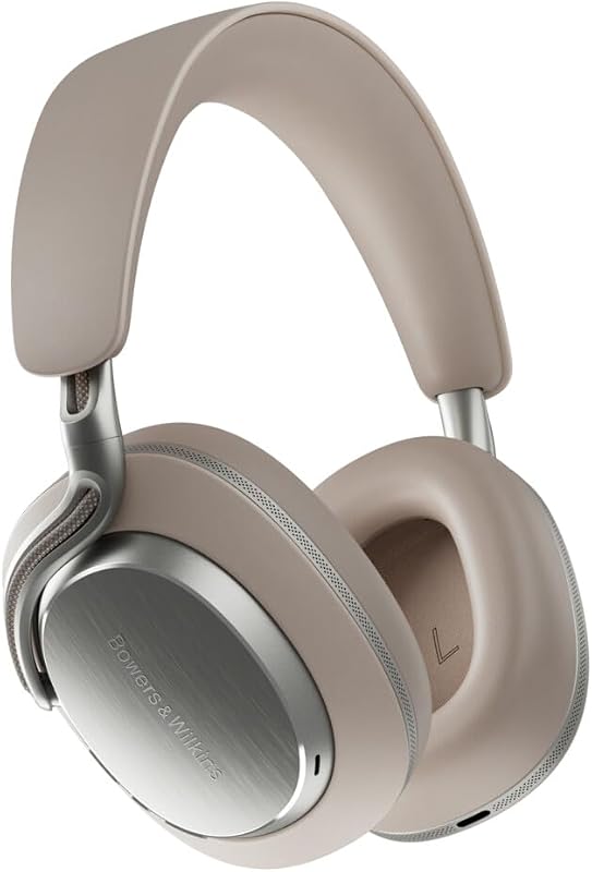 Px8 S2 Noise Cancelling Wireless Headphones with Bluetooth Audio, & Quick Charge, 30 Hours of High-Resolution Playback and Built-in Microphone – Warm Stone