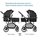 BABY JOY Baby Stroller, 2 in 1 Convertible Carriage Bassinet to Stroller, Pushchair with Foot Cover, Cup Holder, Large Storage Space, Wheels Suspension, 5-Point Harness, Black