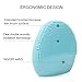 Mini Silicone Facial Cleansing Brush - FEITA Waterproof Silicon Face Cleaner and Electric Masager System for All Skin Types (Blue)