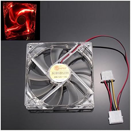 Fullkang Quad 4-LED Light Neon Clear 120mm PC Computer Case Cooling Fan Mod