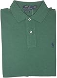 Polo Ralph Lauren Classic Fit Mesh Pony Logo Polo Shirt (M, Green Heather)