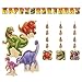 Dino Blast Decoration Party Supplies Pack Includes: Jointed Banner, Hanging Cutouts, and Centerpiece