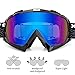 BATFOX Motorcycle ATV Goggles Dirt Bike Motocross Safety ATV Tactical Riding Motorbike Glasses Goggles for Men Women Youth Fit Over Glasses UV400 Protection Shatterproof (blue/white black)