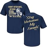 Notre Dame Football Fans. Stay Victorious. I Don't Often Hate (Anti-USC) Navy T-Shirt (S-5X)