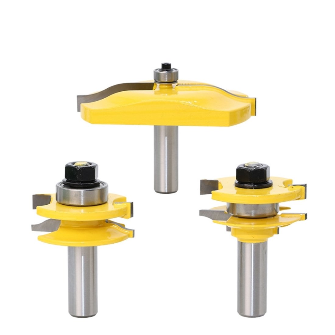 DBoyun 3PCS 1/2'' Shank Ogee Rail & Stile Router Bit Cove Raised Panel Tools Sets Kit Woodworking Chisel Cutter Tool Set: Industrial & Scientific
