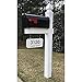 The Loudon Mailbox with Post Included - Black Metal Mailbox with White Vinyl Post Combo Complete System - Blank Address Plate Included - Numbers Sold Separately