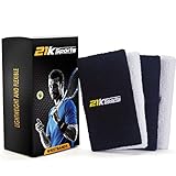 Tennis Wristband- Set of 4- Sweatband for Sports- 6 Inch Long Wristband for Sweat Absorption, Premium Quality and Lasting Durability- Great For Tennis Players And Other Sports