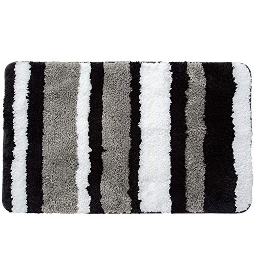 Best black white and grey striped carpet