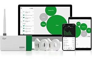 Schneider Electric - Square D Wiser Energy Smart Home Monitoring System with 1 Pair of Current Transformers, Wi-Fi Energy Hub