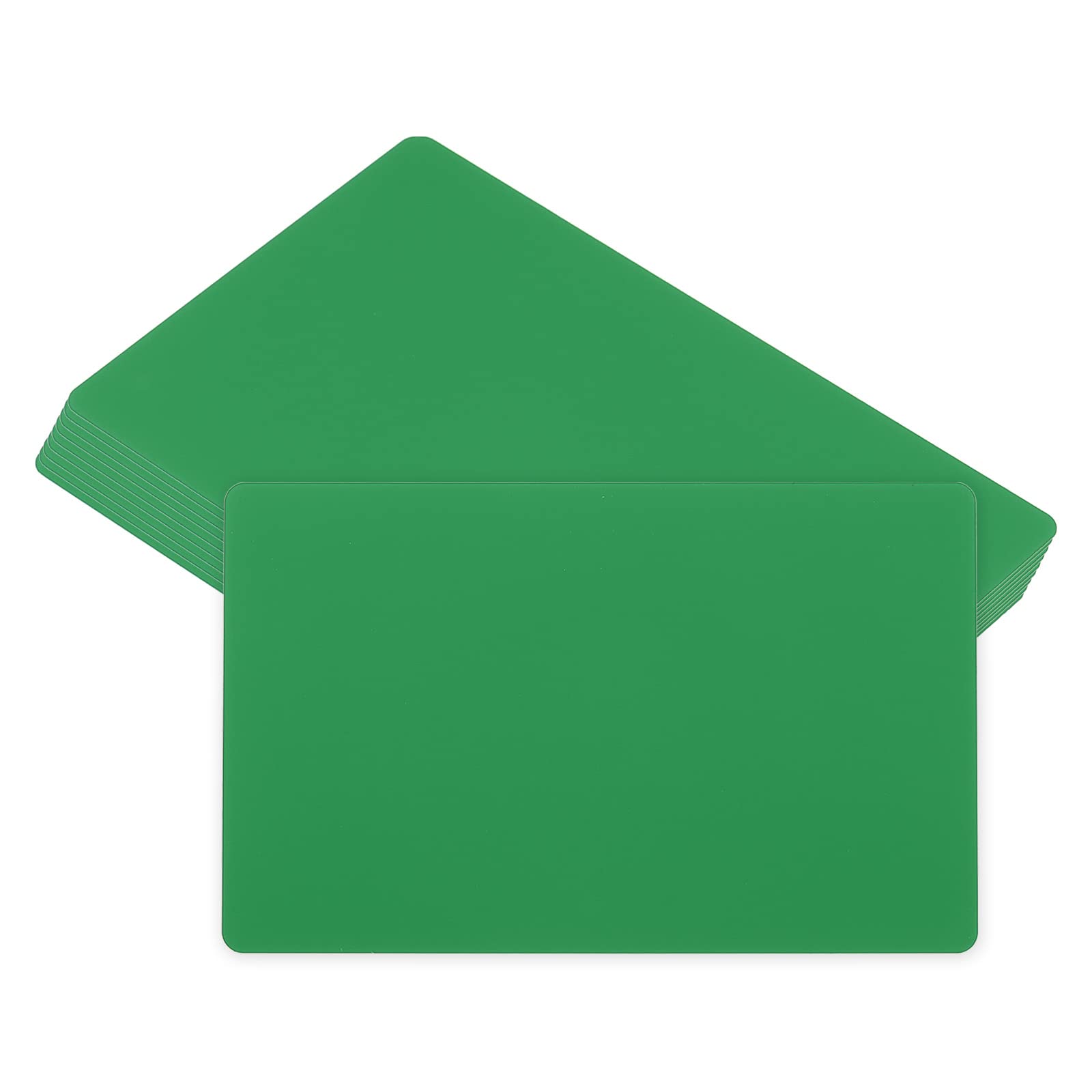 PATIKIL 0.21mm Metal Business Cards, 50 Pack Blank Name Card Laser Engraving Aluminum for DIY Gift Cards, Green