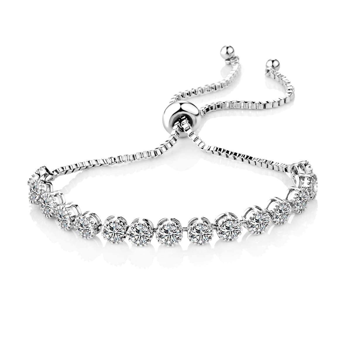 Philip Jones Solitaire Crystal Friendship Slider Bracelet with Zircondia® Crystals