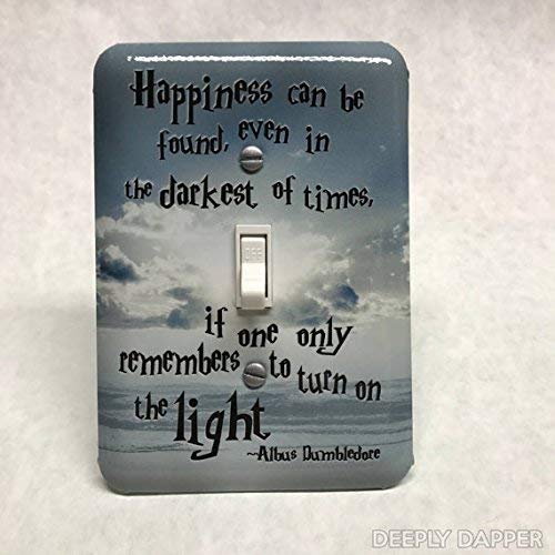 Harry Potter Dumbledore Quote SILVER BEACH VERSION Light Switch Cover Inspirational Quote