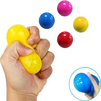 Amazon Co Jp Fluorescent Sticky Balls 蛍光スティッキーボール ストレスリリーフ蛍光スティッキーターゲットボール 子供と大人のための天井にくっつくストレスリリーフボール 2 Pcs ホーム キッチン