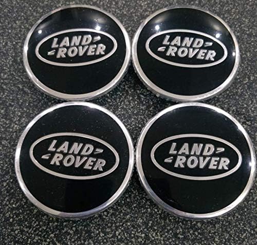 Luck16888 4pcs Land Rover Oval Supercharged Wheel Center Caps Wheel HUB Center Black 63mm