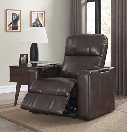 Pulaski 1985-178-125 Power Home Theatre Recliner 38.0" L X 39.5" W X 43.0" H Chocolate Brown