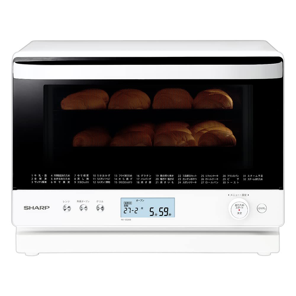 シャープ 過熱水蒸気 オーブンレンジ 26L コンベクション 2段調理 ホワイト RE-SS26B-W商品画像