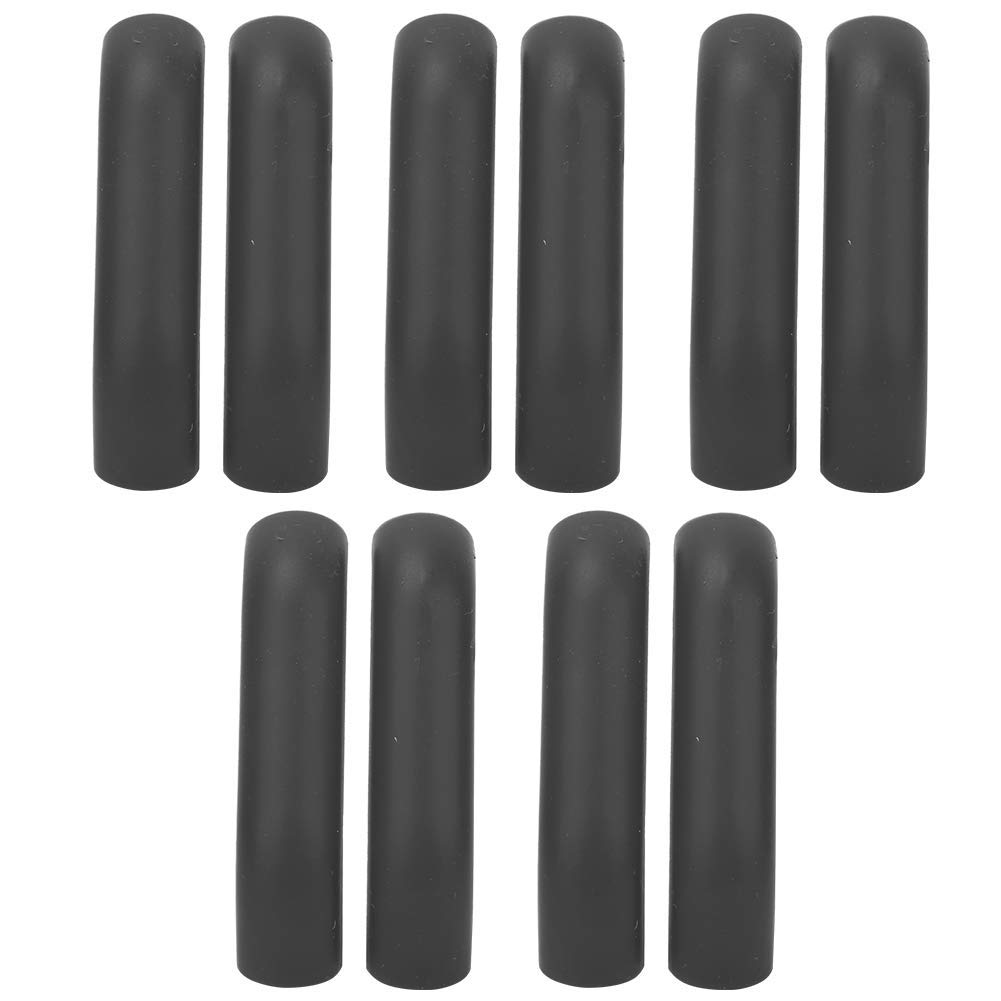 Dilwe Brake Lever Protector, 5 Pair Mountain Bike Handle Bar Grip Silicone Cover Protector Anti-Skid Bike Brake Lever Sleeve Grip Protector Cover Cycling Accessory (Black)