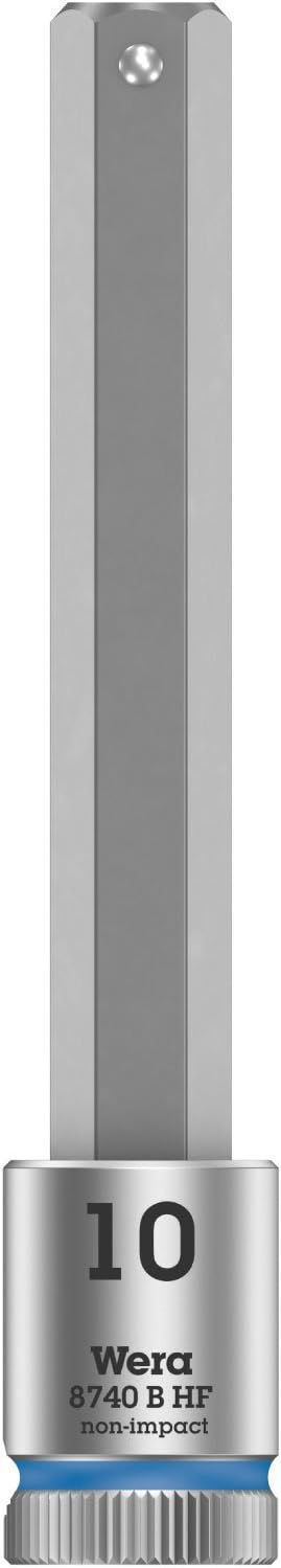 Wera 05003044001 8740 B Holding Function Zyklop In-Hex Bit-Socket, Blue, 3/8-Inch, 10 x 100 mm