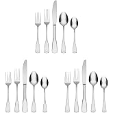 Oneida Colonial Boston 18/0 Silverware Set for 4, Flatware, 20 Piece (Pack of 3)