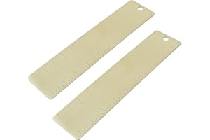 Bivethoi 2 Pcs 120mm Brass Straight Ruler, Dual Scale Mini Bookmark Ruler for Precision Measuring, 4.7" Metal Measuring Tool 