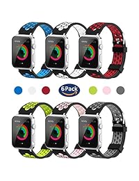 Correa de repuesto deportiva, de YiJYi, para Apple Watch de 1,7  1,5 pulgada, Series 3, 2 y 1, de silicón suave, 38mm