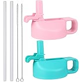 Straw Lid for 12 32 40 64 oz Wide Mouth Water Bottle, Lids Compatible with Hydro Flask Sports Water Bottle Lid Top Straw Cap-Dust Cover Design