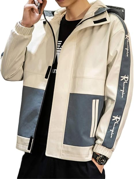 Amazon ジャング 春 秋 メンズ コート ファッション ハンサム ツーリング ジャケット カジュアル オールマッチ トップ ルーズ 気質 コート ジャケット 通販