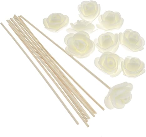 Amazon Co Jp Viviseason ビビシーズン ラタンスティック パラ付き リードディフューザー用 リフィル 高品質 10本セット ミルクホワイト ホーム キッチン