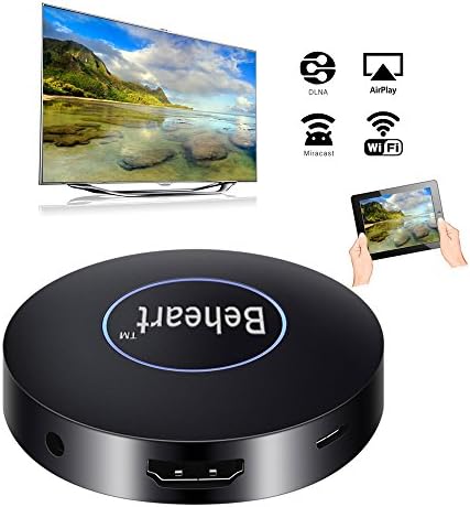 Beheart WiFi Display Dongle Miracast Dongle Wireless 1080P Display Adapter HDMI AV Dual Output, Support Miracast DLNA Airplay for IOS/Android/Windows/Mac (Q1)