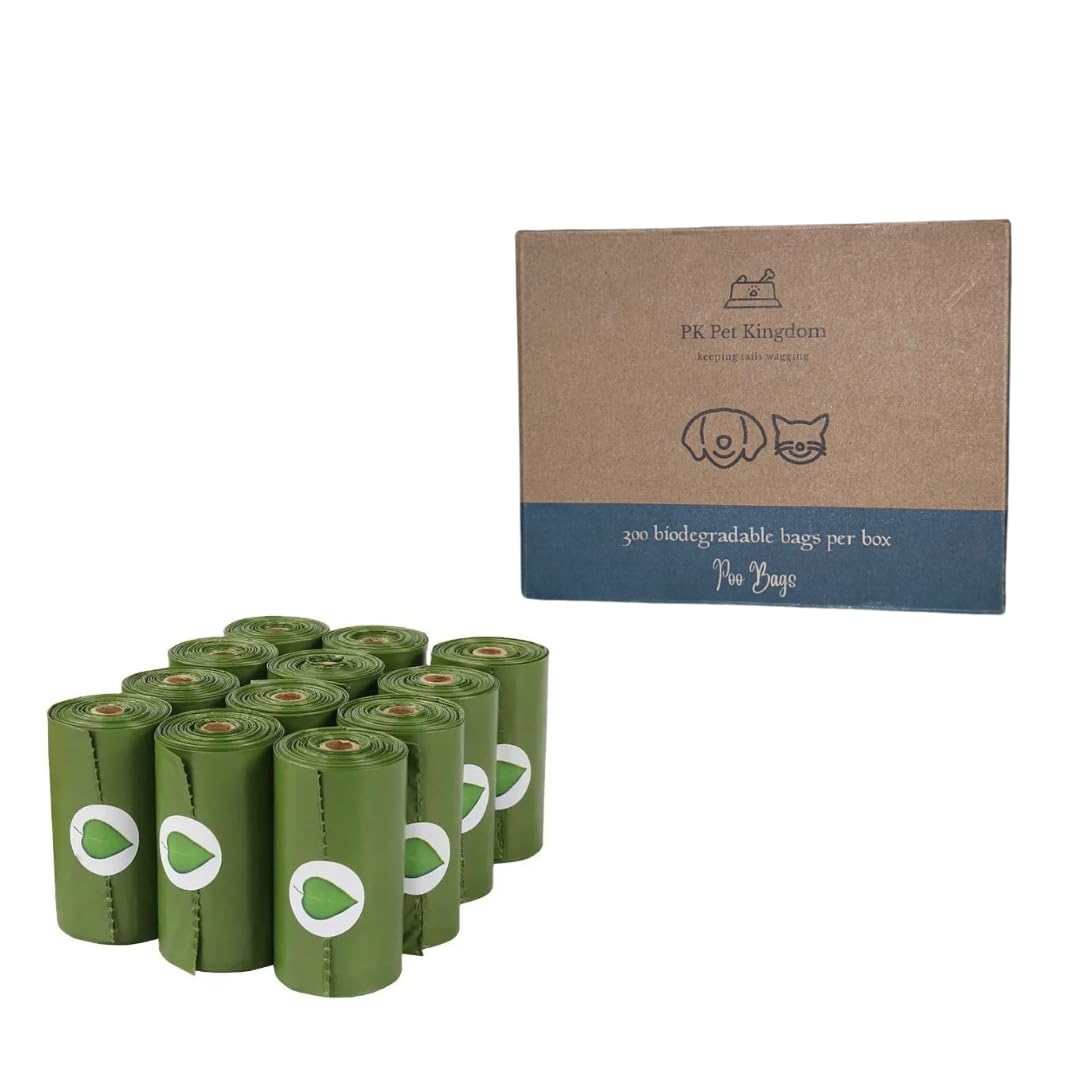 300 Biodegrdable Large Dog Poop Bags | Guaranteed Leakproof | Extra Strong | Large Enough For The Biggest of Dogs | Excellent Value Pooh Bags For Dogs.
