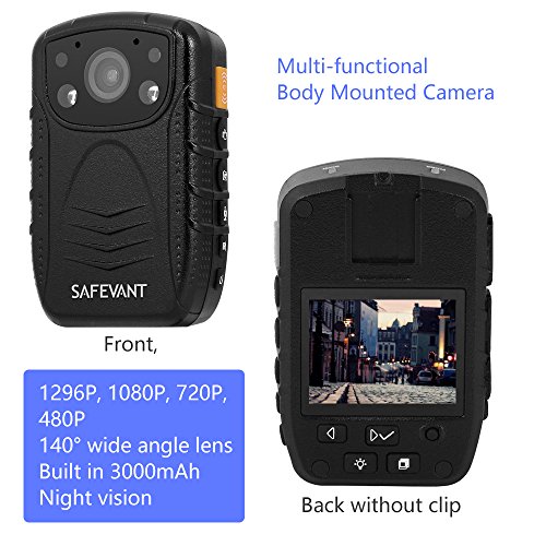SAFEVANT-1296P-HD-Police-Body-Camera-Multi-functional-Body-Worn-Camera-with-64GB-Memory