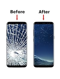 visualización de Vidrio para Samsung Galaxy S8 Plus g955 Series 6.2 inch (Negro) frontal MMOBIEL incl 12 pcs Kit de herramientas precortado Pegatina Pinzas rollo de alambre de cinta adhesiva Suction Cup metal paño de limpieza