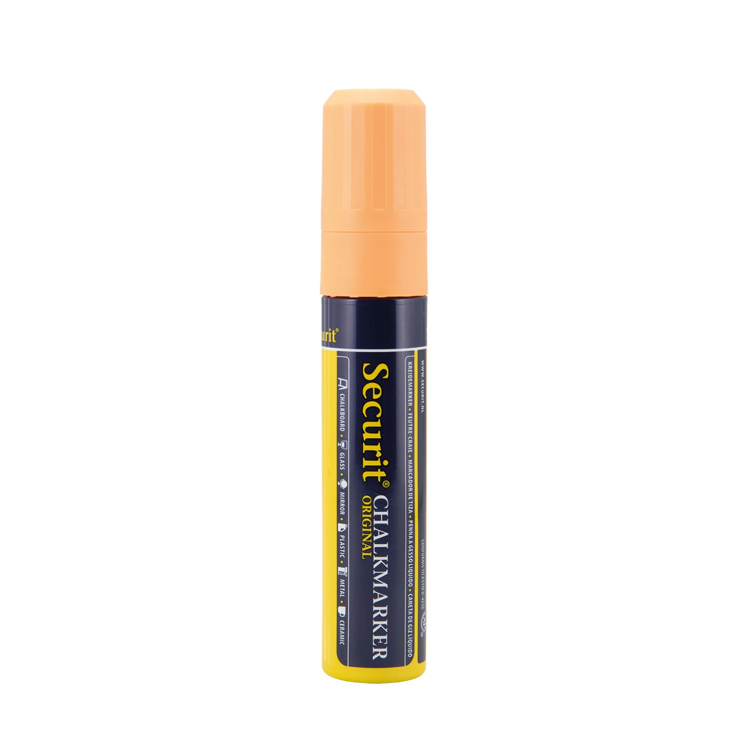 Securit Liquid Chalk Marker, Orange, Large 7-15Mm Nib