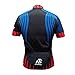 AKAAYUKO Cycling Jersey Men Short Sleeve Breathable Quick Dry with 3 Rear Pockets Silicone Hem Full Zip Bike Biking Shirt Blue