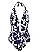 Hilor Women's Lace Up One Piece Swimsuit Halter Bikini High Waisted Swimwear