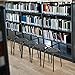 Yaheetech Portable Plastic Stack Stools Flexible Backless Seating 17.3inches Height Black Pack of 5