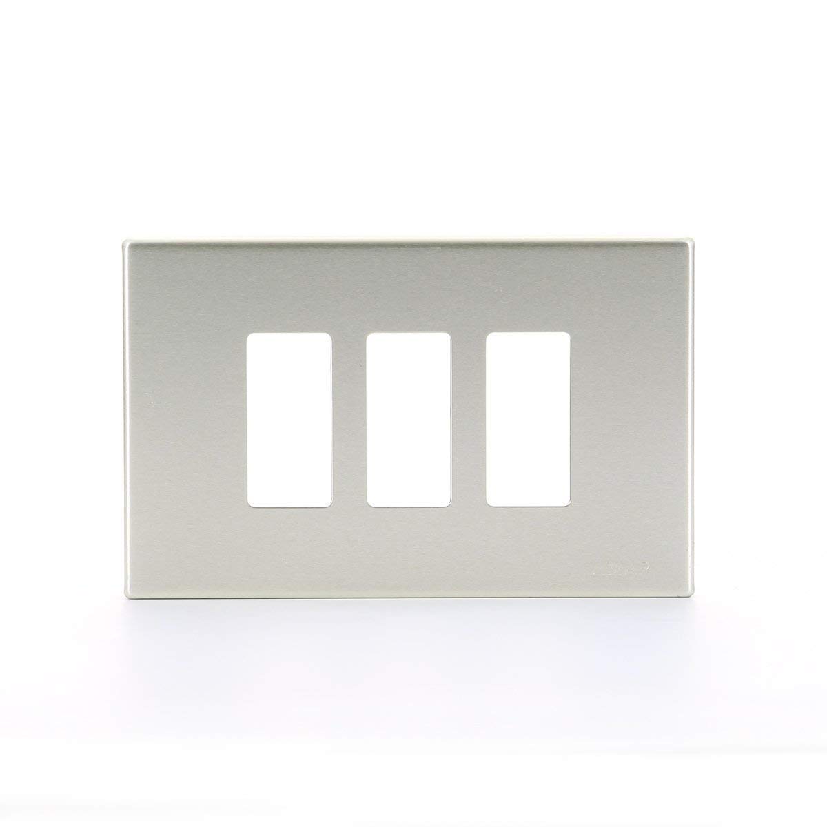 VIMAR Aluminium Plate 3 Modules Series A Installation Kit 8000 Aluminium Scatto Oro