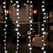 AGPTEK Solar Powered Curtain Icicle Lights, 3M X 3M 8 Modes Fairy String Lights for Christmas Wedding Home Garden Outdoor Window (300 LED) - White