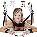 MoreJoy Sell Well Sex Flirting Thigh and Wrist Harness Plush Bondage Restraints Straps Sex Belt (Adjustable, Black)