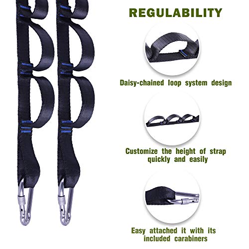 2 pys+Adjustable+Carabiners+Installation+Non+Stretch