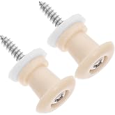 SUPVOX 2pcs Guitar Strap Buttons: Non-Slip Mushroom Head End Pins with Protective Felt Washers &amp; Mounting Screws - Replacement Parts Compatible with Acoustic Electric Guitar Bass Ukulele